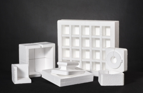 Milled polystyrene boxes