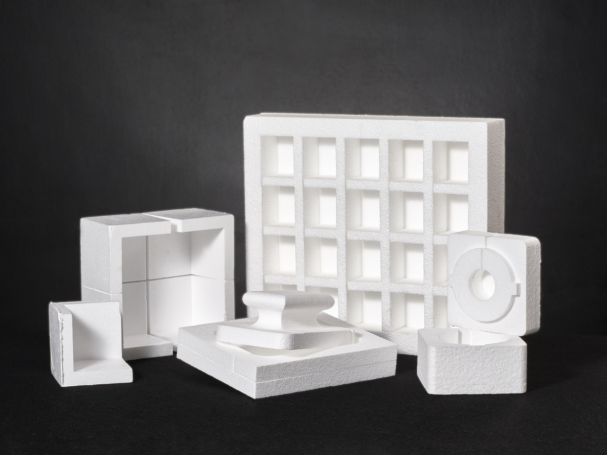 Milled polystyrene boxes